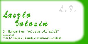 laszlo volosin business card